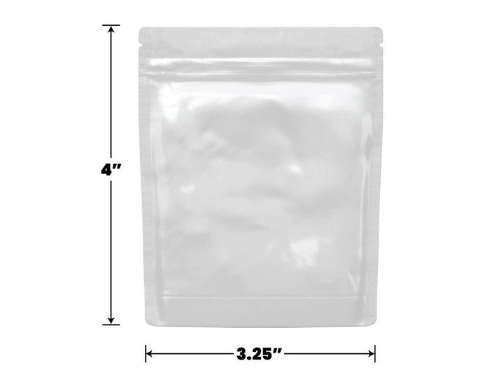 Mylar Bag White/Clear - 1 Gram - (100 to 50,000 Count)-Mylar Smell Proof Bags-BeastBranding