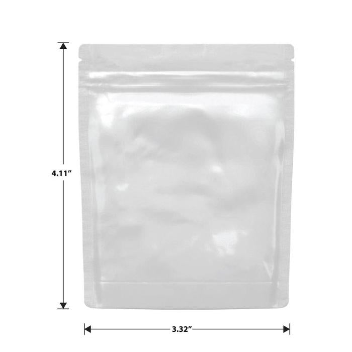 Mylar Bag White/Clear - 1 Gram - (1000 to 50,000 Count)-Mylar Smell Proof Bags-BeastBranding