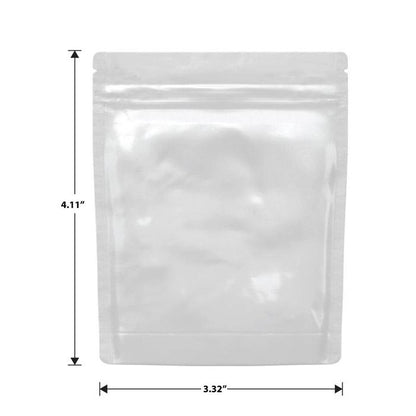 Mylar Bag White/Clear - 1 Gram - (1000 to 50,000 Count)-Mylar Smell Proof Bags-BeastBranding