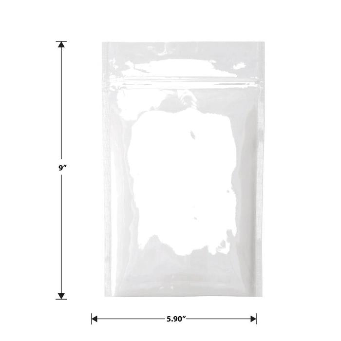 Mylar Bag White/Clear - 1 Oz - 28 Grams 5.90" x 9" - (1000 to 50,000 Count)-Mylar Smell Proof Bags-BeastBranding