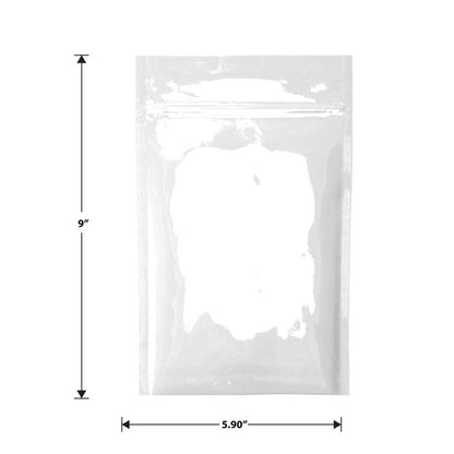 Mylar Bag White/Clear - 1 Oz - 28 Grams 5.90" x 9" - (1000 to 50,000 Count)-Mylar Smell Proof Bags-BeastBranding