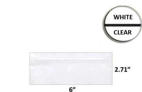 Mylar Bag White/Clear - Preroll - (100 to 50,000 Count)-Mylar Smell Proof Bags-BeastBranding