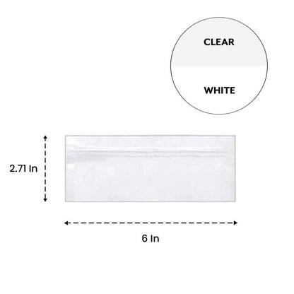 Mylar Bag White/Clear - Preroll - (100 to 50,000 Count)-Mylar Smell Proof Bags-BeastBranding