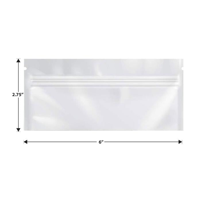 Mylar Bag White/Clear - Preroll - (1000 to 50,000 Count)-Mylar Smell Proof Bags-BeastBranding