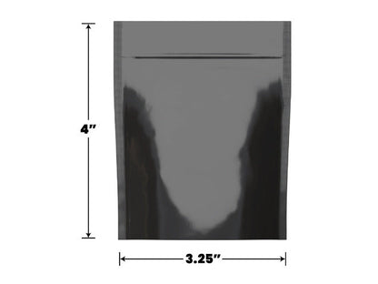Mylar Pouch Bag Opaque Black 1 Gram - 3" x 4.5" (Various Counts)-Mylar Bags-BeastBranding