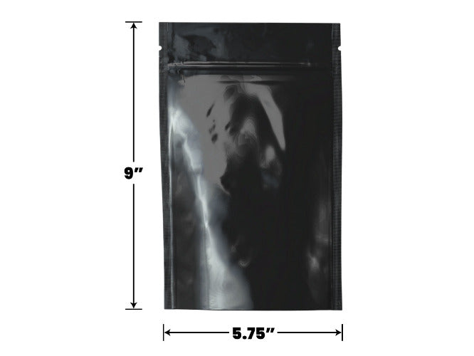 Mylar Pouch Bag Opaque Black 1 Oz - 28 Grams - (Various Counts)-Mylar Bags-BeastBranding