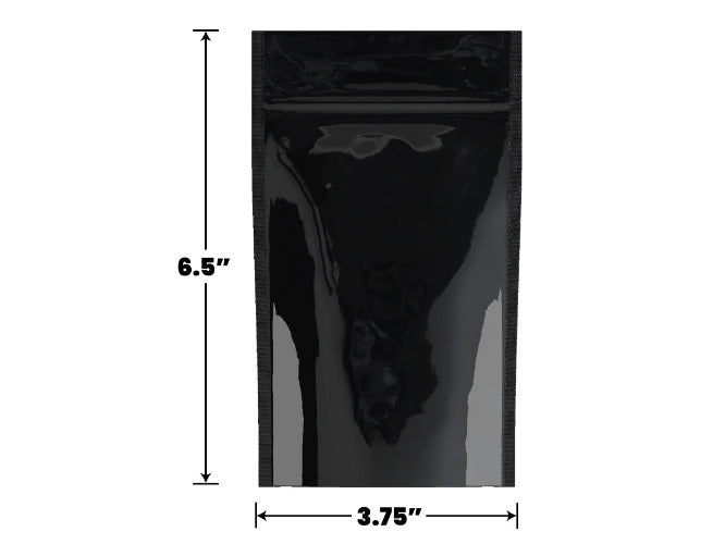 Mylar Pouch Bag Opaque Black 1/4 Oz - 7 Grams - (Various Counts)-Mylar Bags-BeastBranding