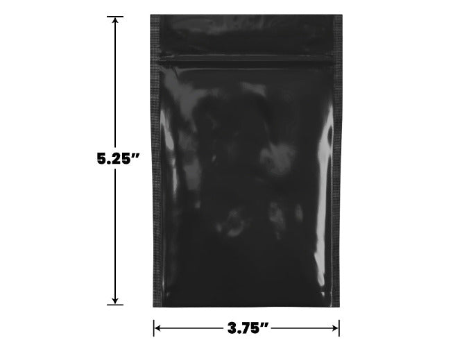 Mylar Pouch Bag Opaque Black 1/8 Oz - 3.5 Grams - (Various Counts)-Mylar Bags-BeastBranding
