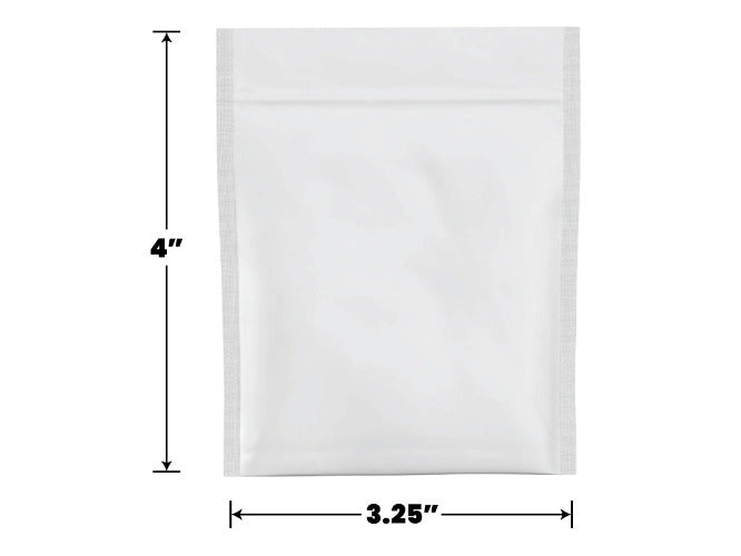 Mylar Pouch Bag Opaque White 1 Gram - (Various Counts)-Mylar Bags-BeastBranding