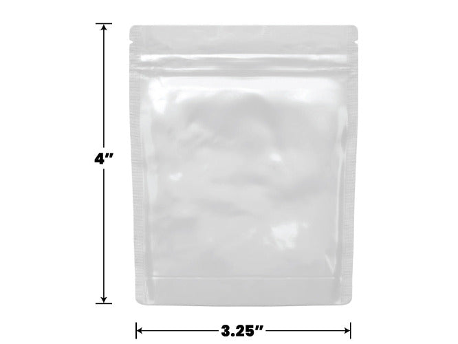 Mylar Pouch Bag White/Clear - 1 Gram - (Various Counts)-Mylar Bags-BeastBranding