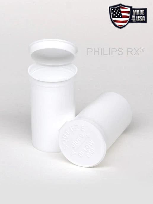 Philips 13 Dram Pop Top Vial - Child Resistant - Opaque White - (315 - 22,680 Count)-Pop Top Vials-BeastBranding