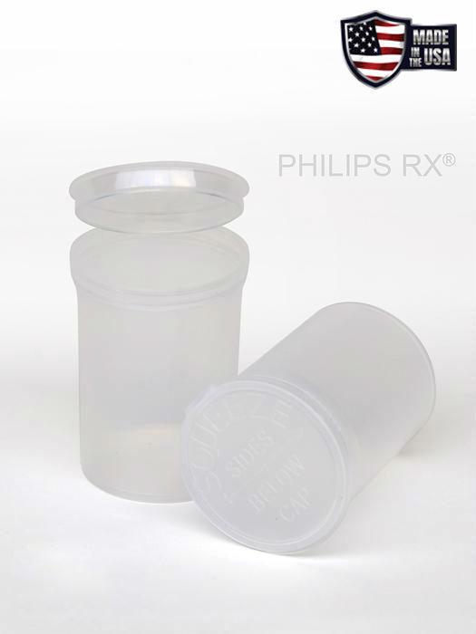 Philips 30 Dram Pop Top Vial - 1/4 Oz - Child Resistant - Clear - Translucent - (150 - 10,800 Count)-Pop Top Vials-BeastBranding