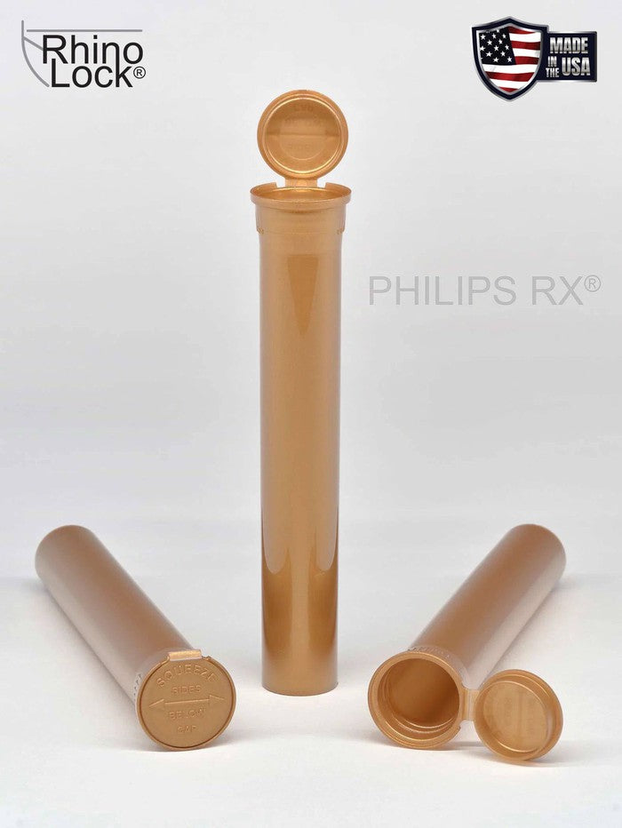 Philips RX 116mm Tube - Gold - CPSC Child Resistant - (475 - 34,200 Count)-Tubes-BeastBranding