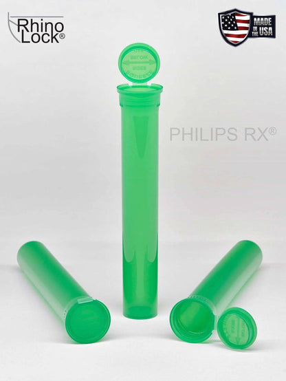 Philips RX 116mm Tube - Translucent Lime - CPSC Child Resistant - (475 - 34,200 Count)-Tubes-BeastBranding
