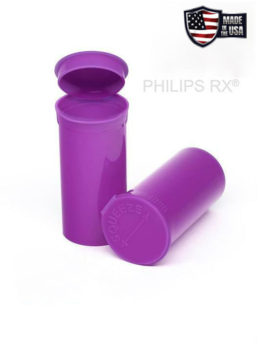Philips RX 13 Dram Pop Top Vial - 1 Gram - Child Resistant - Grape - Opaque - (315 - 22,680 Count)-Pop Top Vials-BeastBranding