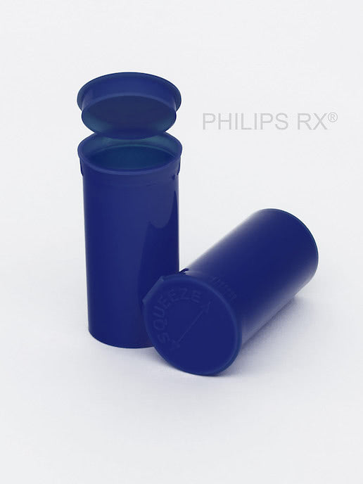 Philips RX 13 Dram Pop Top Vial - 1 Gram - Child Resistant - Opaque Blueberry - Pallet (22,680 Count)-Pop Top Vials-BeastBranding