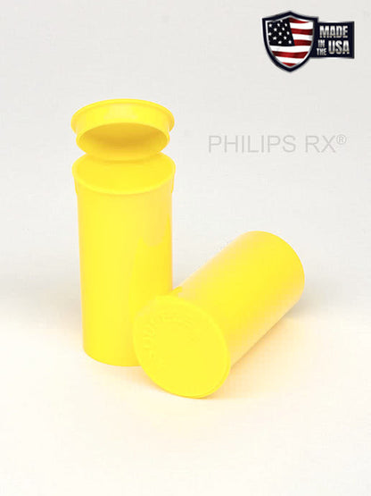 Philips RX 13 Dram Pop Top Vial - 1 Gram - Child Resistant - Opaque Lemon - Pallet (22,680 Count)-Pop Top Vials-BeastBranding