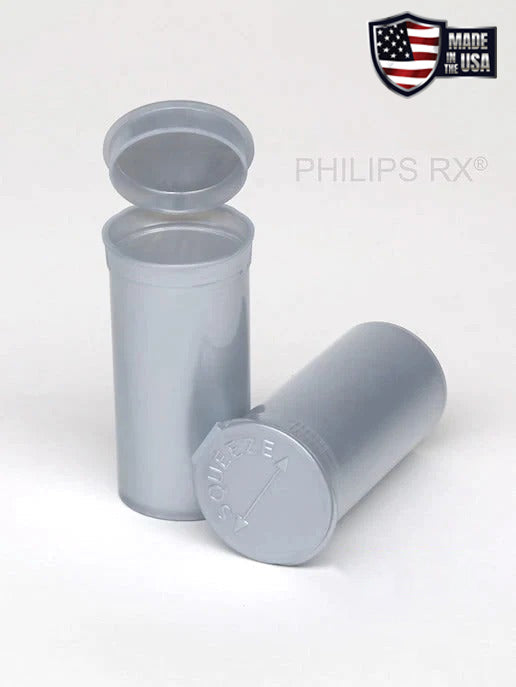 Philips RX 13 Dram Pop Top Vial - 1 Gram - Child Resistant - Silver - Opaque - (315 - 22,680 Count)-Pop Top Vials-BeastBranding