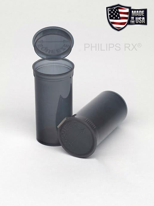Philips RX 13 Dram Pop Top Vial - 1 Gram - Child Resistant - Smoke - Translucent - (315 - 22,680 Count)-Pop Top Vials-BeastBranding