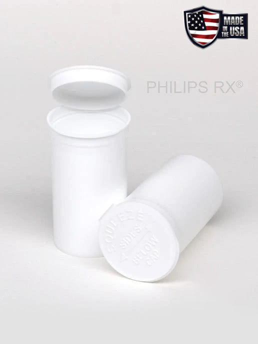 Philips RX 13 Dram Pop Top Vial - Child Resistant - Opaque White - (315 - 22,680 Count)-Pop Top Vials-BeastBranding