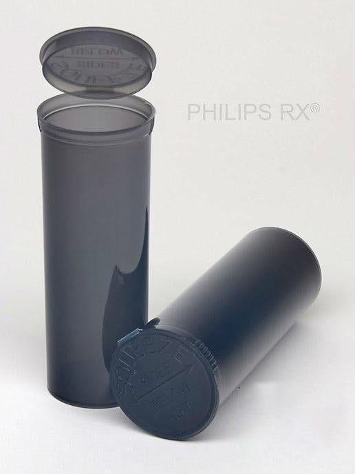 Philips RX 60 Dram Pop Top Vial - 1/2 Oz - Child Resistant - Smoke - Translucent - (75 -5,400 Count)-Pop Top Vials-BeastBranding
