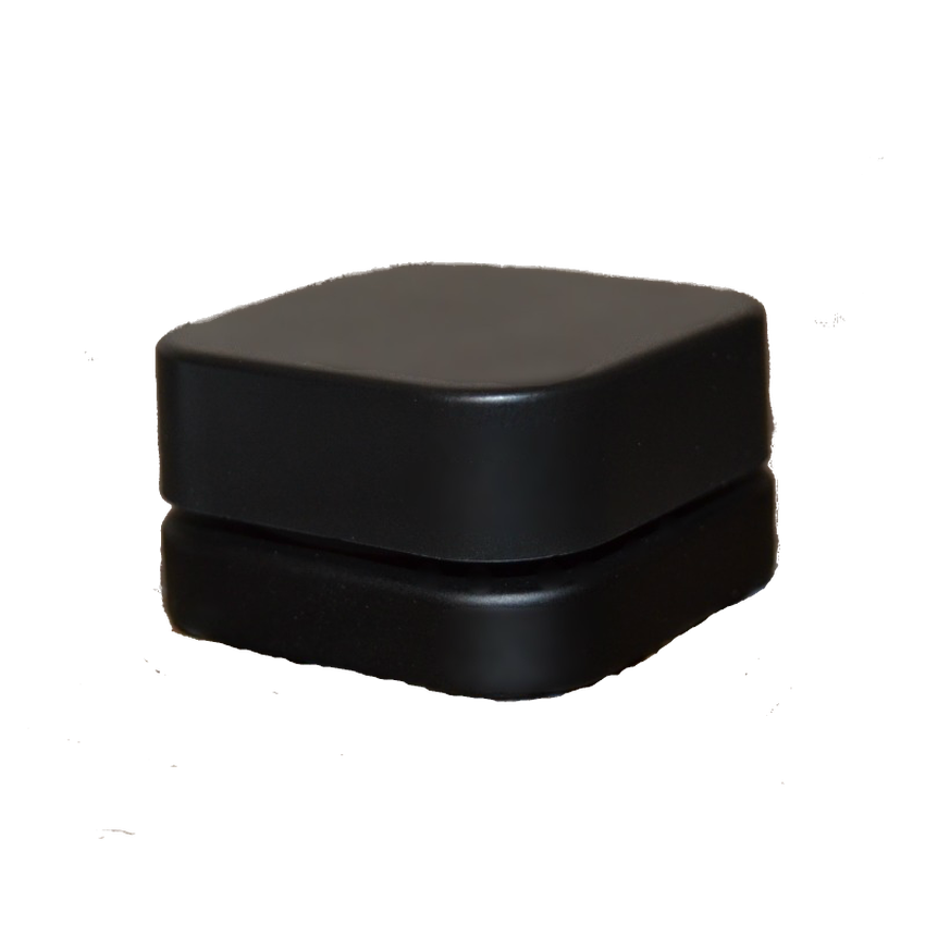 Qube 9mL Square Glass Concentrate Jar - Clear, Opaque Black, or Opaque White Child Resistant (Various Counts)-Concentrate Containers and Accessories-BeastBranding