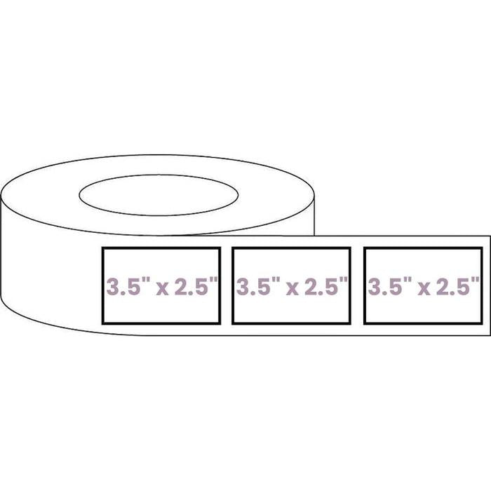 Rectangle - Blank Roll White Gloss Premium BOPP Labels (Various Sizes)-Prescription Labels & State Compliant Labels-BeastBranding