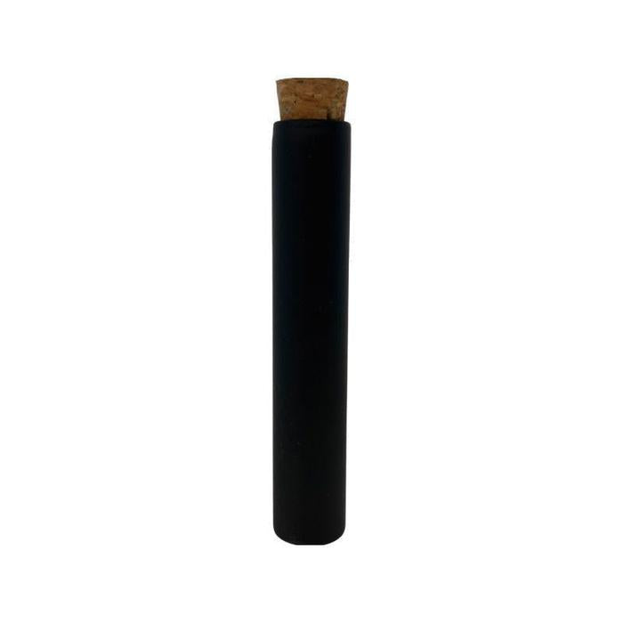 SAMPLE of 120mm Matte Black Opaque Glass Blunt Tube w/ Wood Cork - (1 Count SAMPLE)-Joint Tubes & Blunt Tubes-BeastBranding