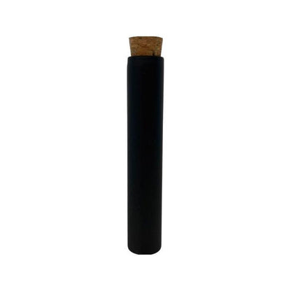 SAMPLE of 120mm Matte Black Opaque Glass Blunt Tube w/ Wood Cork - (1 Count SAMPLE)-Joint Tubes & Blunt Tubes-BeastBranding