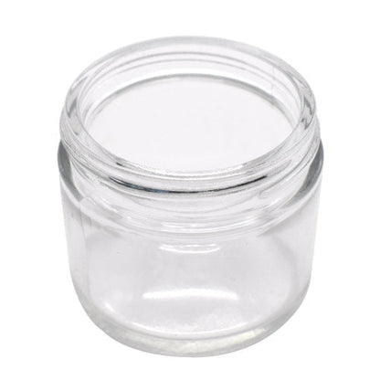 SAMPLE of 2 oz Glass Straight Sided Round Jar - Black Or White - (1 Count SAMPLE)-Glass Jars-BeastBranding