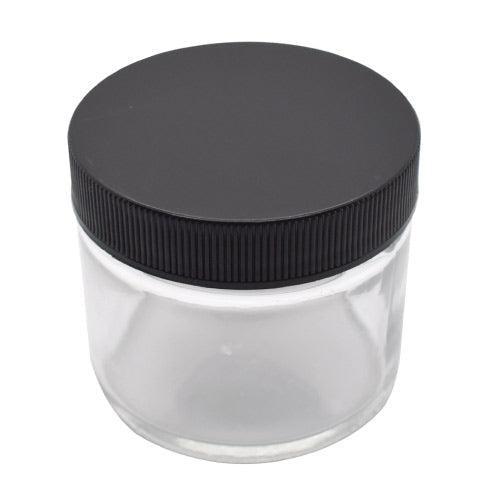 SAMPLE of 2 oz Glass Straight Sided Round Jar - Black Or White - (1 Count SAMPLE)-Glass Jars-BeastBranding