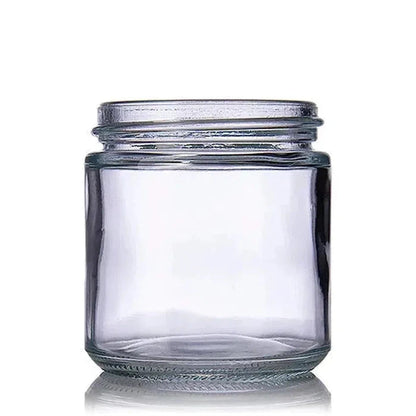 SAMPLE of 3oz Clear Glass Straight-Sided Round Jar with Black Lid - (1 Count)-Glass Jars-BeastBranding