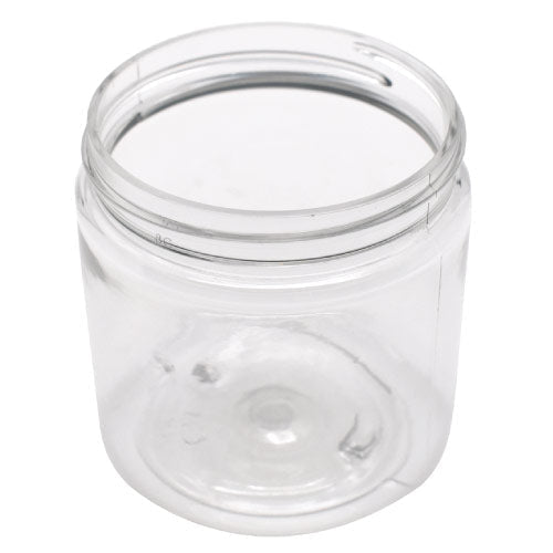 SAMPLE of 4 oz Clear Pet Plastic Single Wall Jar - Black Or White - (1 Count SAMPLE)-Glass Jars-BeastBranding