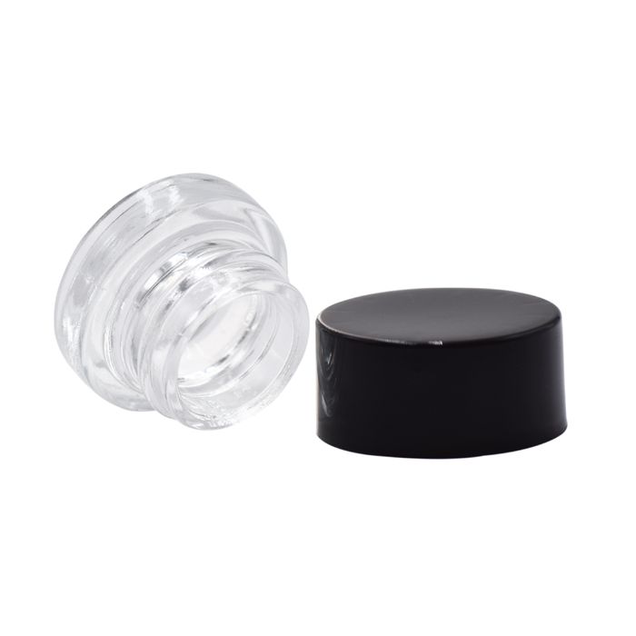 SAMPLE of 5 mL Glass Concentrate Container With Black or White Cap - Child Safe - (1 Count SAMPLE)-Concentrate Containers and Accessories-BeastBranding