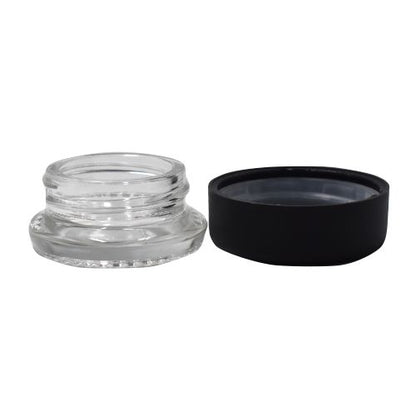 SAMPLE of 7ml Clear Concentrate Container with Black Child-Proof Cap (1 Count SAMPLE)-Concentrate Containers and Accessories-BeastBranding