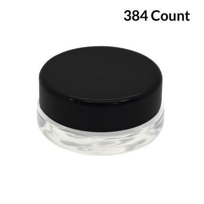 SAMPLE of 7ml Clear Glass Concentrate Container Black or White Cap - (1 Count SAMPLE)-Concentrate Containers and Accessories-BeastBranding