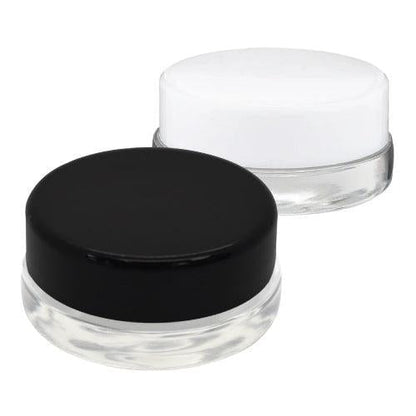 SAMPLE of 7ml Clear Glass Concentrate Container Black or White Cap - (1 Count SAMPLE)-Concentrate Containers and Accessories-BeastBranding