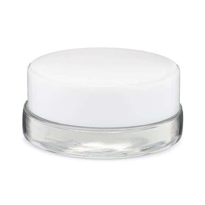 SAMPLE of 7ml Clear Glass Concentrate Container Black or White Cap - (1 Count SAMPLE)-Concentrate Containers and Accessories-BeastBranding