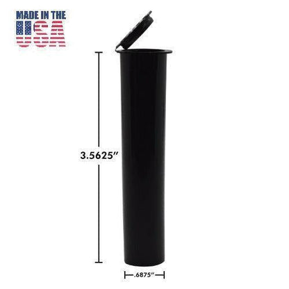 SAMPLE of 90mm Blunt Tube | Cartridge Tube - Made in USA - Opaque Black (1 Count SAMPLE)-Joint Tubes & Blunt Tubes-BeastBranding