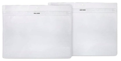 SAMPLE of 'Loud Lock Grip N Pull 12" x 9" Mylar Exit Bag - Opaque White' - (1 Count Sample)-Mylar Smell Proof Bags-BeastBranding