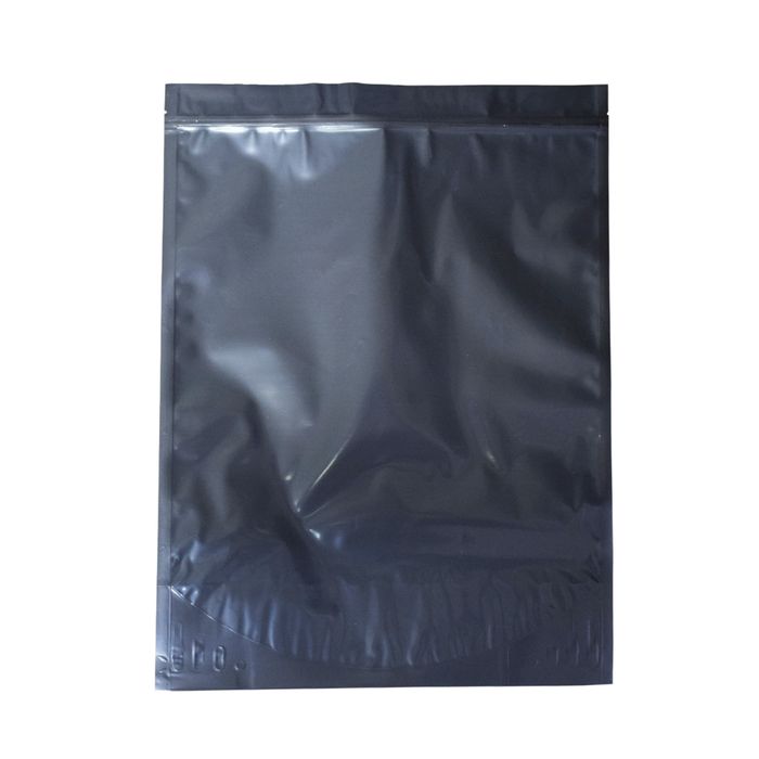 SAMPLE of Mylar Bag Black With Window - 1 Lb Bag - 448 Grams - 14.5" x 19 - (1 Count SAMPLE)-Mylar Smell Proof Bags-BeastBranding