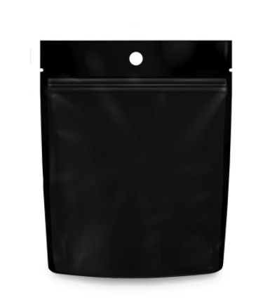 SAMPLE of Mylar Bag Opaque Black 1 Gram - 3" x 4.5" (1 Count SAMPLE)-Mylar Smell Proof Bags-BeastBranding