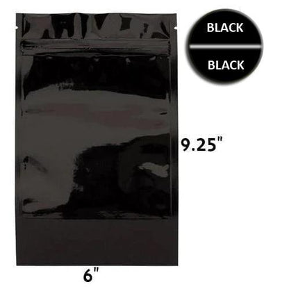 SAMPLE of Mylar Bag Opaque Black 1 Oz - 28 Grams (1 Count SAMPLE)-Mylar Smell Proof Bags-BeastBranding