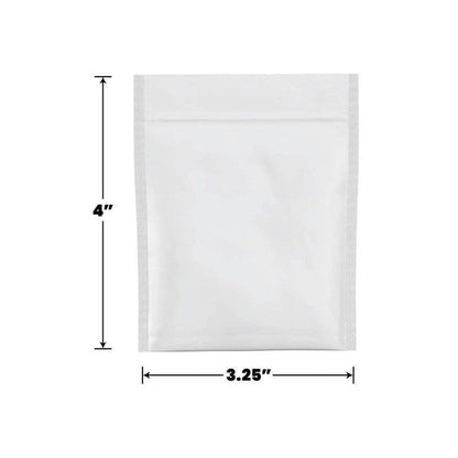 SAMPLE of Mylar Bag Opaque White 1 Gram - 3.25" x 4" - (1 Count SAMPLE)-Mylar Smell Proof Bags-BeastBranding