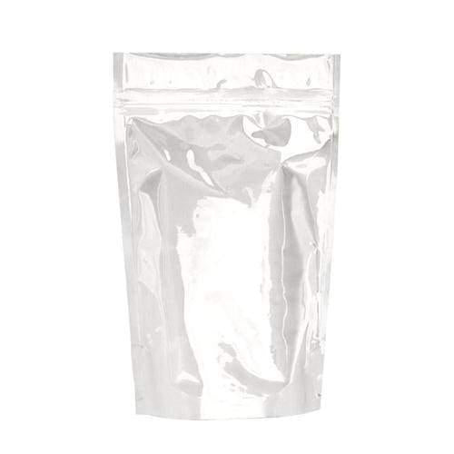 SAMPLE of Mylar Bag Opaque White 1/2 Oz - 14 Grams - (1 Count SAMPLE)-Mylar Smell Proof Bags-BeastBranding