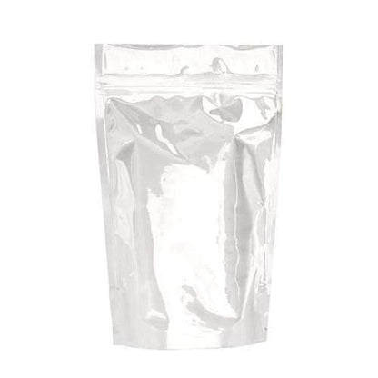 SAMPLE of Mylar Bag Opaque White 1/2 Oz - 14 Grams - (1 Count SAMPLE)-Mylar Smell Proof Bags-BeastBranding