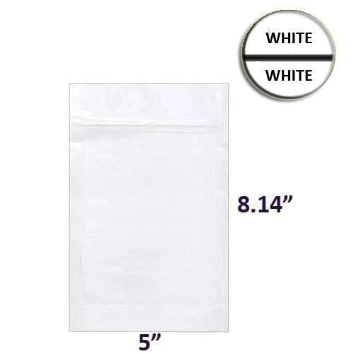 SAMPLE of Mylar Bag Opaque White 1/2 Oz - 14 Grams - (1 Count SAMPLE)-Mylar Smell Proof Bags-BeastBranding