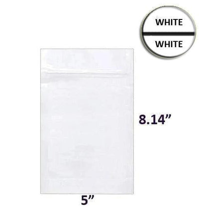 SAMPLE of Mylar Bag Opaque White 1/2 Oz - 14 Grams - (1 Count SAMPLE)-Mylar Smell Proof Bags-BeastBranding