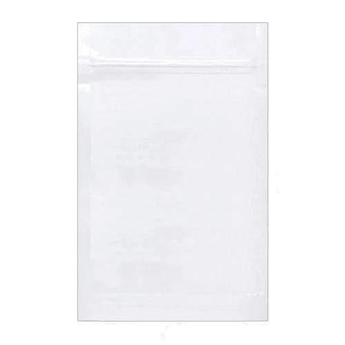 SAMPLE of Mylar Bag White/Clear - 1 Oz - 28 Grams 6 x 9.25" - (1 Count SAMPLE)-Mylar Smell Proof Bags-BeastBranding