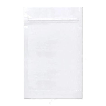 SAMPLE of Mylar Bag White/Clear - 1 Oz - 28 Grams 6 x 9.25" - (1 Count SAMPLE)-Mylar Smell Proof Bags-BeastBranding